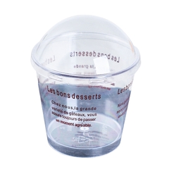 LY BÁNH MOUSSE CỐC KEM MICA TRONG SUỐT CÓ NẮP -  COCMICA-01