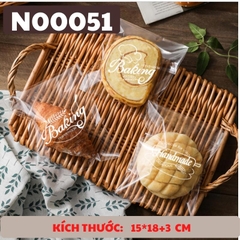 TÚI ĐỰNG BÁNH LÁT SANDWICH DONUT SET 100 TÚI 15*18+3 - N00051