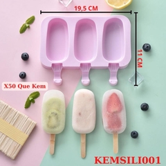 KHUÔN KEM QUE SILICON TẶNG KÈM 50 QUE KEM - KEMSILI001