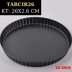 TARTCIR26 - Khuôn Tart Trứng Bánh Pizza Tròn 10 INCH Chống Dính Đế Rời ĐK 26CM