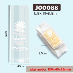 TÚI ĐỰNG BÁNH DỨA SET 100 TÚI MÀU TRẮNG 4.5*13+2.5 - J00088