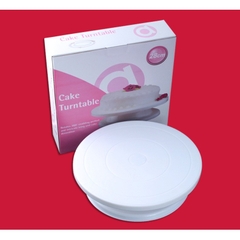 Bàn xoay nhựa Màu Trắng làm bánh kem sinh nhật bông lan - BXNHUA01