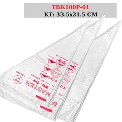 Túi bơm kem ni long 100 chiếc  KT 33.5x21.5 CM - TBK100P-01