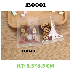 TÚI ĐỰNG BÁNH QUY TÚI TRÀ SET 100 TÚI 5.5*8.5 CM TRẮNG MÙ HÀN NHIỆT - J30001