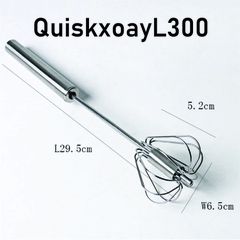 Cây Đánh Trứng Inox Trục Tự Xoay dài 30 CM - QuiskxoayL300