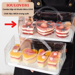 Hộp Mica chữ I Love U đựng Bánh Mousse Bộ Khuôn Mica chữ LOVE - IOULOVE01