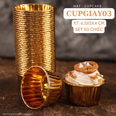 CUPGIAY03 - Cốc giấy cupcake muffin SET 50 Cốc