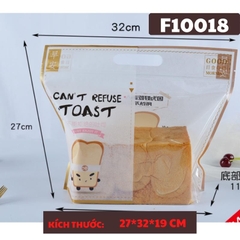 TÚI ĐỰNG BÁNH MÌ SANDWICH HOA CÚC CHỮ TOAST SET 50 TÚI - F10018
