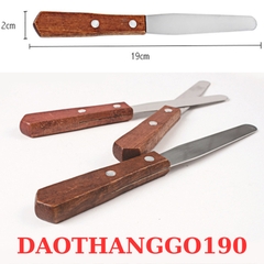 Dao chà láng trét kem bánh gato cán gỗ 4 inch dài 19 CM - DAOTHANGGO190