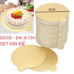 DG05 - ĐẾ GIẤY BÁNH LẠNH MOUSSE HÌNH TRÒN SET 100 ĐẾ ĐK 8 X 8 CM