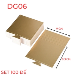 DG06 - ĐẾ GIẤY BÁNH LẠNH MOUSSE HÌNH CHỮ NHẬT SET 100 ĐẾ KT 9X8 CM