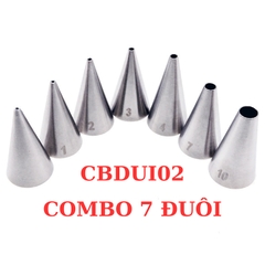 CBDUI02 - Set 7 đui bắt kem đánh số 0 1 2 3 4 7 10