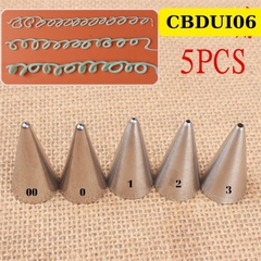 CBDUI06 - Set 5 đui bắt kem đánh số 00 0 1 2 3
