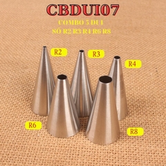 CBDUI07 - Set 5 đui bắt kem đánh số R2 R3 R4 R6 R8
