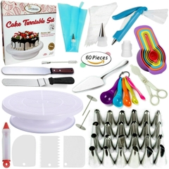 COMBO 60 Dụng Cụ Làm Bánh Kem Sinh Nhật  Dung Cụ Làm Bánh Bông Lan Cơ Bản Full - CB60P02