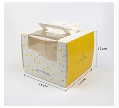 HỘP ĐỰNG BÁNH KEM 4 INCHS JICHS THƯỚC 15X15X12 CM - HOPBK151512