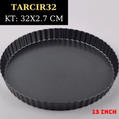 TARTCIR32 - Khuôn Tart Trứng Bánh Pizza Tròn 13 INCH Chống Dính Đế Rời kích thước 32CM