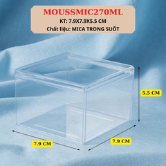 Hộp Bánh Lạnh Tiramisu Mousse Panna Cotta Sữa Chua Bằng Mica Trong Có Nắp 270 ML