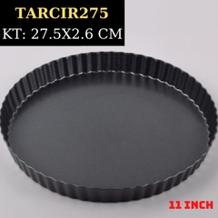 TARTCIR275 - Khuôn Tart Trứng Bánh Pizza Tròn 11 INCH Chống Dính Đế Rời ĐK 27.5CM