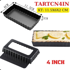 TARTCN4IN - Khuôn Tart Chữ Nhật 4 INCH CHỐNG DÍNH 11.5X6CM