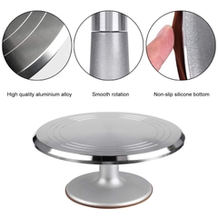 Bàn Xoay Bánh Kem Inox Trang Trí Bánh Kem Sinh Nhật Cao Cấp - BXKL300