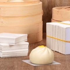GBB010T - Set 250 Tờ Giấy Lót Bánh Bao Há Cảo Dimsum Tiểu Long Burger ĐK 10 CM