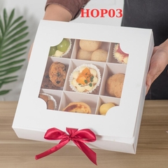 HOP03 - HỘP ĐỰNG BÁNH SU CAPCAKE 9 NGĂN