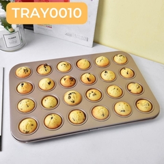 TRAY0010 - KHAY NƯỚNG 24 BÁNH CUPCAKE MUFFIN ĐÁY 4,5 CM