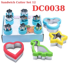 DC0038 - COMBO 12 KHUÔN NHẤN BÁNH QUY BÁNH GỐI COOKI SANDWICH CUTTER