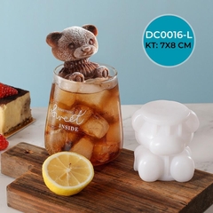 Khuôn Làm Đá Silicon Hình Gấu Teddy Dễ Thương Xin Xắn Khay Làm Đá Trang Trí Đồ Uống - DC0016L