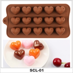Khuôn Silicon Làm Bánh Socola Thạch Râu Câu 3D HÌNH TIM Chịu Nhiệt Độ Cao - SCL-01