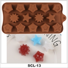 Khuôn Silicon Làm Bánh Socola Thạch Râu Câu 3D HÌNH HOA SAO Chịu Nhiệt Độ Cao - SCL-13