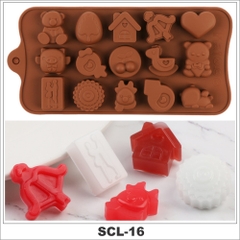 Khuôn Silicon Làm Bánh Socola Thạch Râu Câu 3D Hình ĐỒ CHƠI Chịu Nhiệt Độ Cao - SCL-16