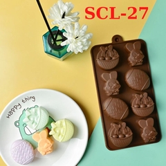 Khuôn Silicon Làm Bánh Socola Thạch Râu Câu 3D Nhiệt Độ Cao - SCL-27
