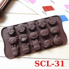 Khuôn Silicon Làm Bánh Socola Thạch Râu Câu 3D Nhiệt Độ Cao - SCL-31