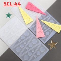 SCL-44 - Khuôn Silicon Hình Tam Giác Hoa Văn Decor DIY Làm Bánh Kẹo Socola Thạch Râu Câu 3D