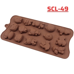 SCL-49 - Khuôn Silicon Hình Nhân Vật Hoạt Hình Làm Bánh Kẹo Socola Thạch Râu Câu 3D Decor DIY