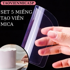 Miếng Vét Bột Mica Dẻo Tạo Viền Cầu Bánh Kem Set 5 Cái - TAOVIENMICA5P