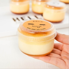 Hũ Nhựa Nướng Cách Thuỷ Bánh Flan Pudding Dụng Cụ Làm Bánh mousse Chịu Nhiệt độ Lò nướng Có Kèm Nắp - COCMICA03