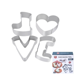 BỘ KHUÔN BÁNH MOUSSE LOVE - MOUSLOVE4P