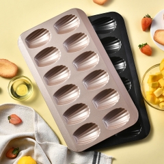 Khay Madeleines khuôn nướng bánh chống dính 10 bánh hình vỏ sò cao cấp - TRAY10MADELEIN
