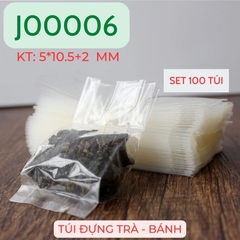 TÚI ĐỰNG TRÀ BÁNH QUY COOKIES SET 100 TÚI KT 5*10.5+2 - J00006