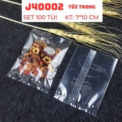 TÚI ĐỰNG QUY SET 100 TÚI TRONG SUÔT 7*10 CM - J40002