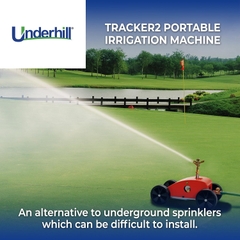 Máy tưới nước di động Underhill tracker 2, có bánh xe và vòi phun bằng đồng thau