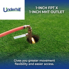 Phụ kiện vòi xoay ống nước bằng đồng Underhill cho sân golf 3/4in Fpt x 3/4in MHT