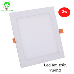 Đèn led âm trần siêu mỏng vuông- Led Thiên Mã (Bảo hành 2 năm)