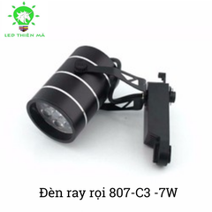 Đèn rọi ray vỏ đen - 807 C3 - 7W - Led Thiên Mã