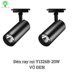 Đèn rọi ray COB vỏ đen - Y1326B 20W Led Thiên Mã