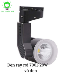 Đèn rọi ray COB vỏ đen 7001- 20W Led Thiên Mã