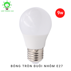Bóng búp tròn chống nước đuôi E27 ánh sáng Trắng/Vàng - Led Thiên Mã